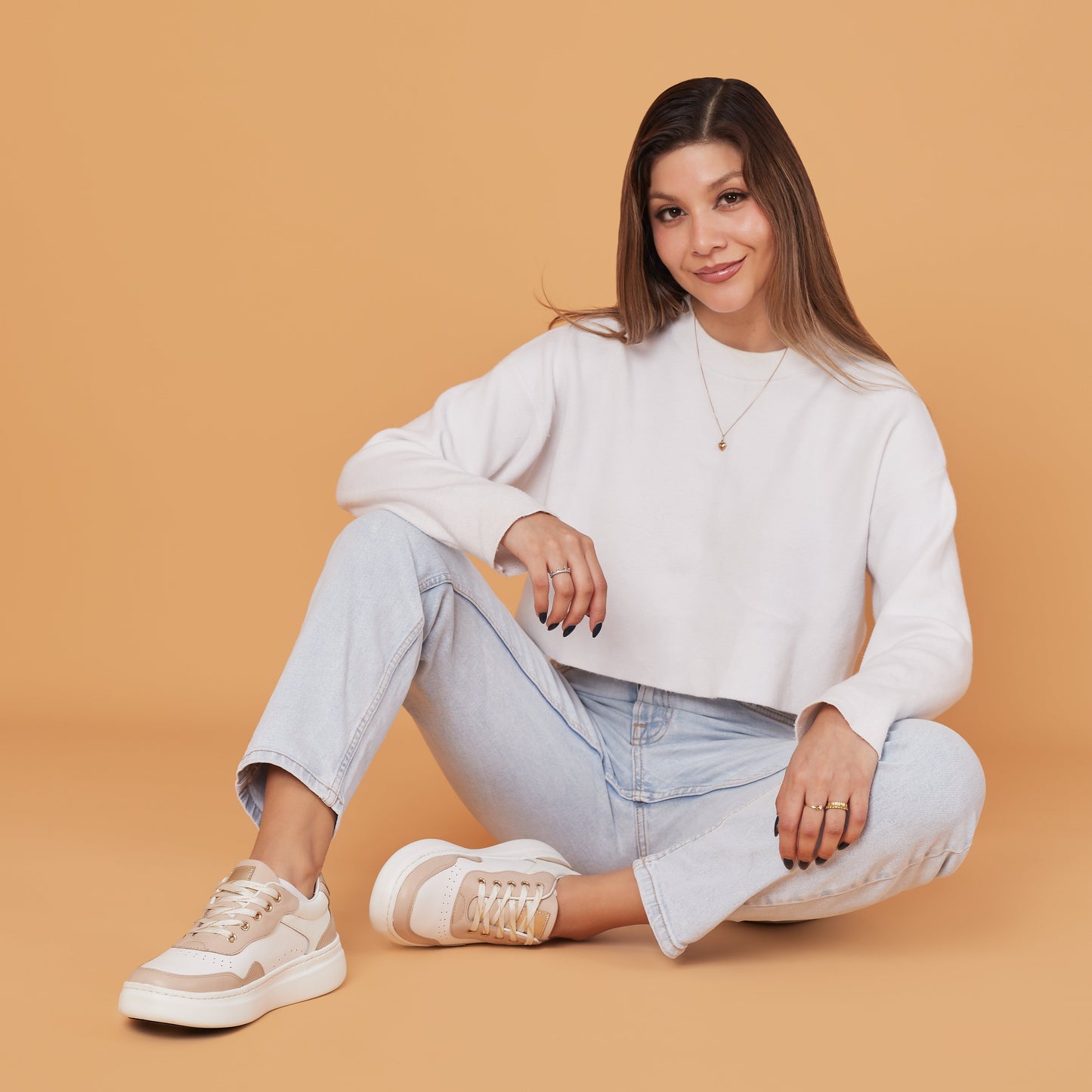 Zapatilla Blanca de Cuero - Lisboa