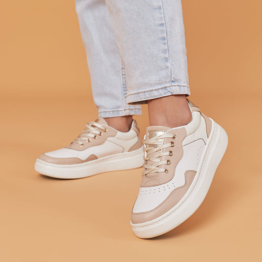 Zapatilla Blanca de Cuero - Lisboa