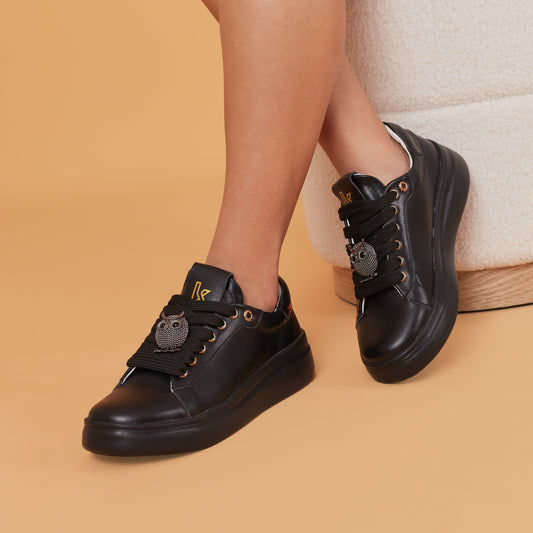 Zapatillas Urbanas de Cuero para Mujer - Búho