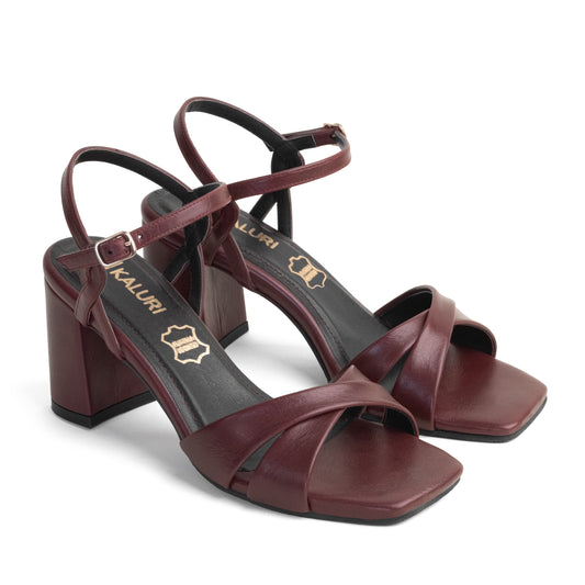 Sandalia Elegante de Mujer - Jaylane Vino