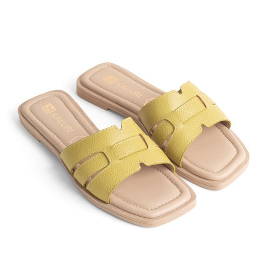 Sandalia Elegante de Mujer - Carezza Verde Limón