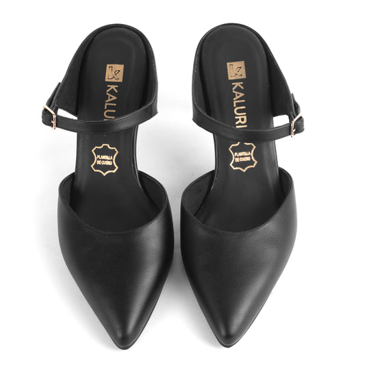 Stiletto Kalu Negro – Zapato de Cuero