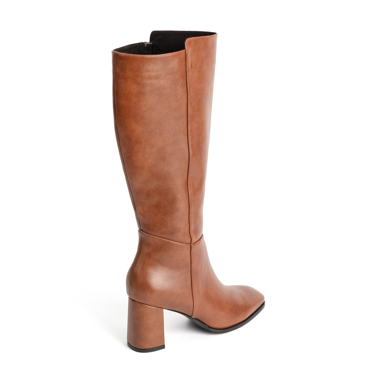 Bota Alta Punta Cuadrada para Mujer – Tara 01 Caramelo