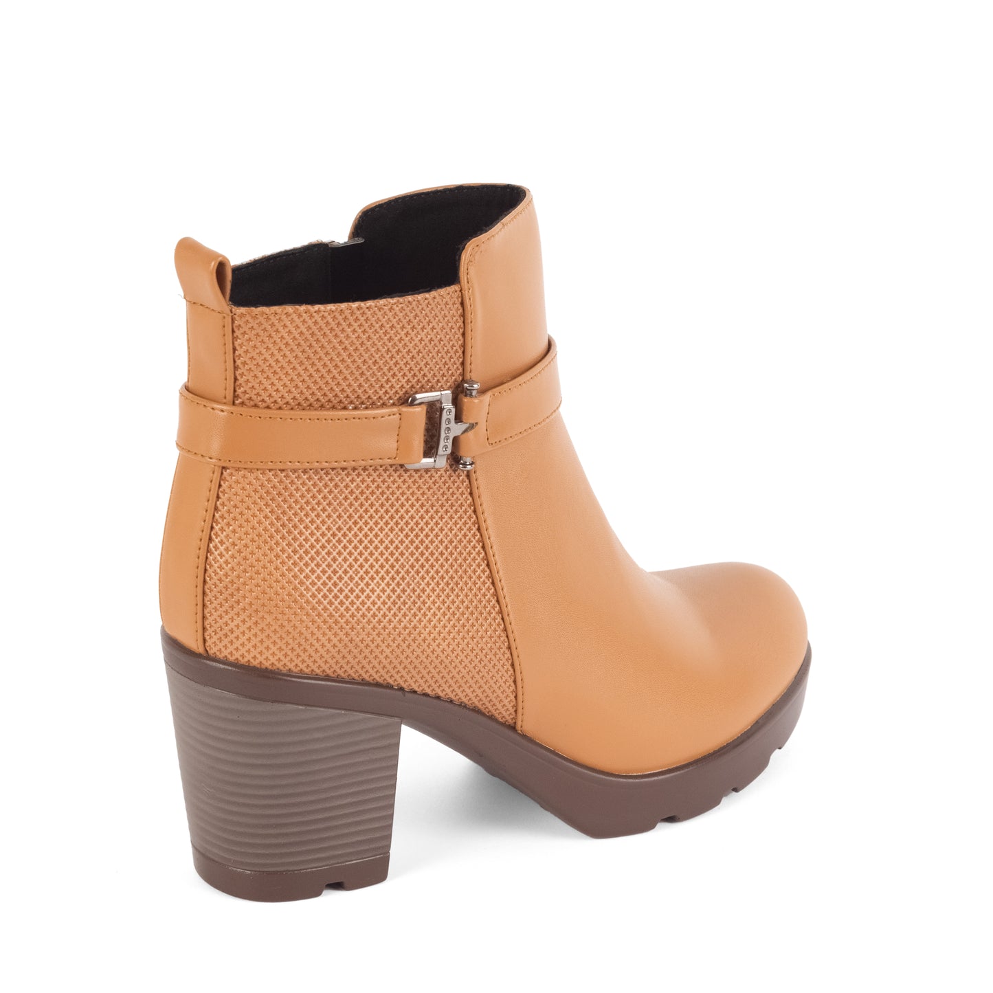 Botin de Tacón Grueso - Zayda 01 Camel