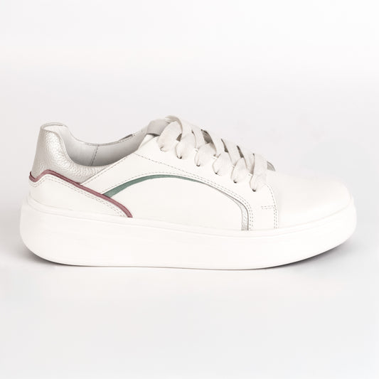 Zapatilla Blanca de Cuero para mujer - Nova