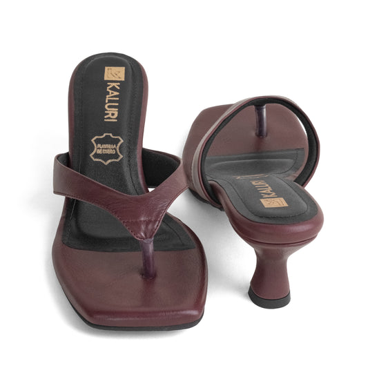 Sandalia Elegante de Mujer - Ayla Vino