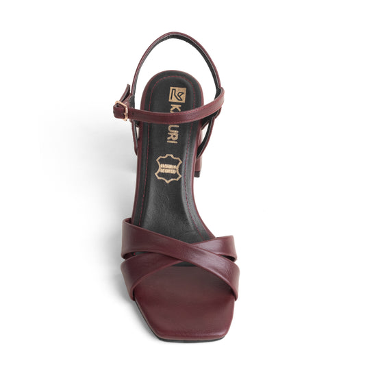 Sandalia Elegante de Mujer - Jaylane Vino