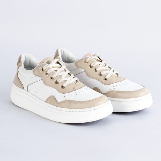 Zapatilla Blanca de Cuero - Lisboa