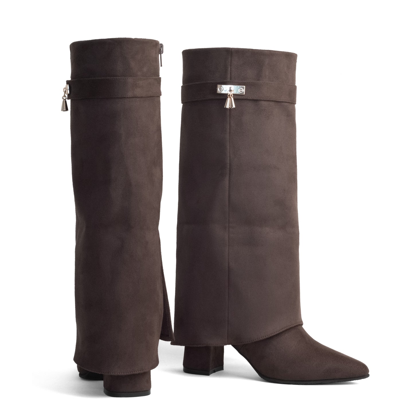 Bota Alta para Mujer – Shark Gamuza Marrón