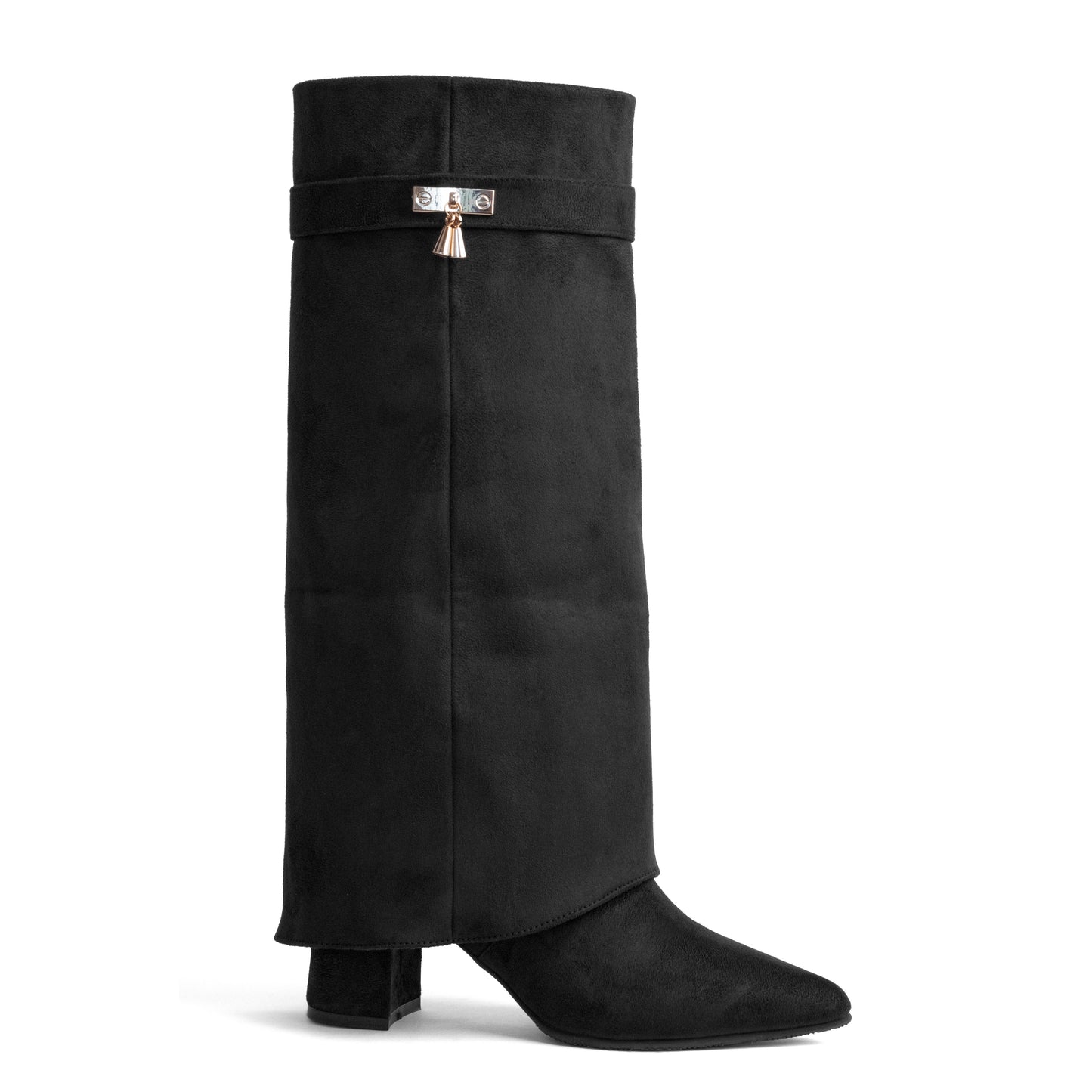 Bota Alta para Mujer – Shark Gamuza Negro