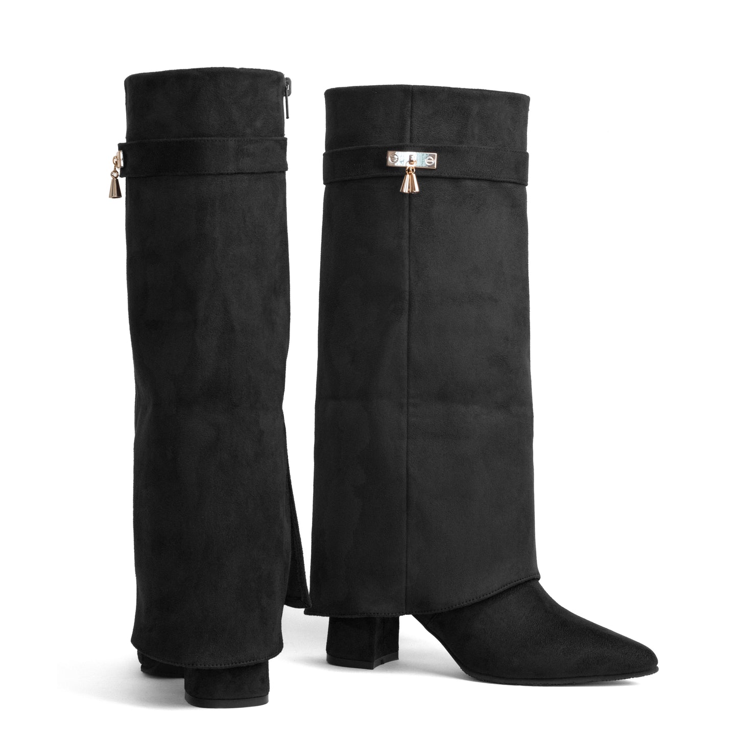 Bota Alta para Mujer – Shark Gamuza Negro