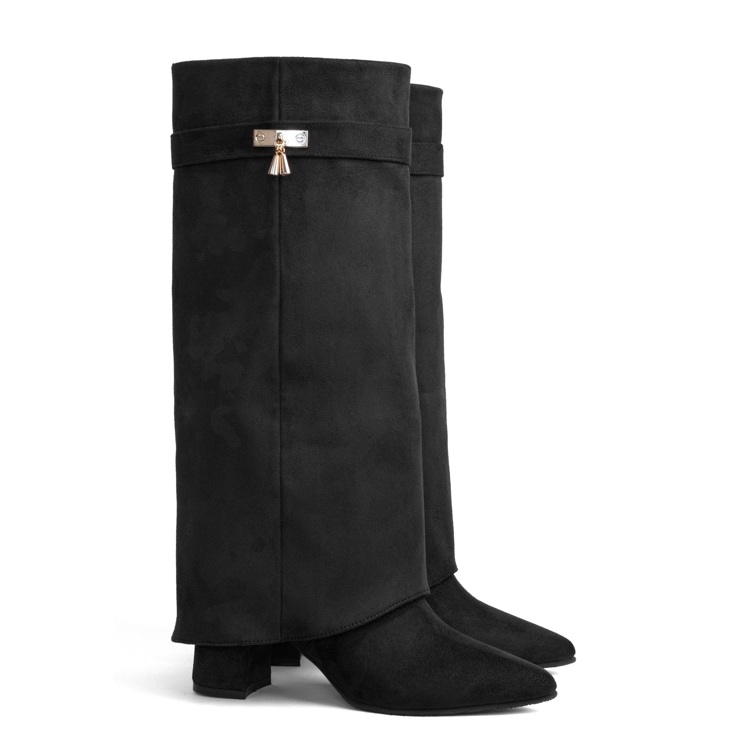 Bota Alta para Mujer – Shark Gamuza Negro