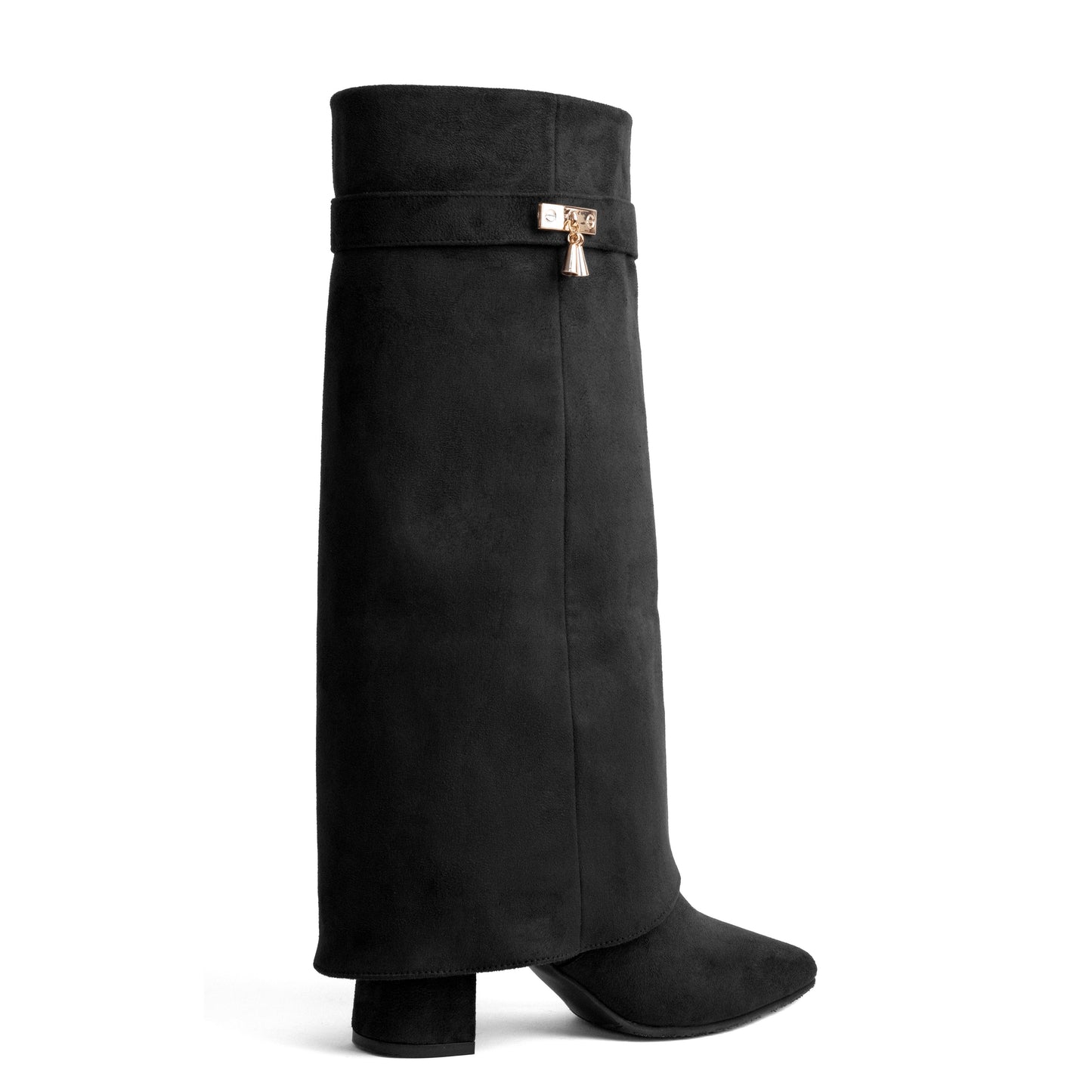 Bota Alta para Mujer – Shark Gamuza Negro