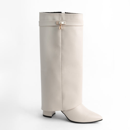 Bota Alta para Mujer – Shark Hueso