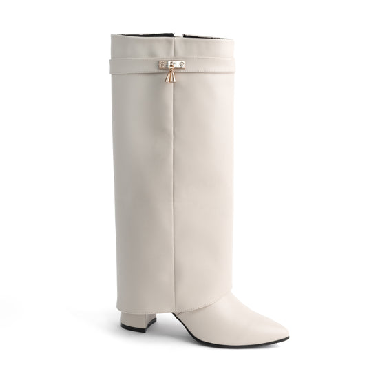 Bota Alta para Mujer – Shark Hueso