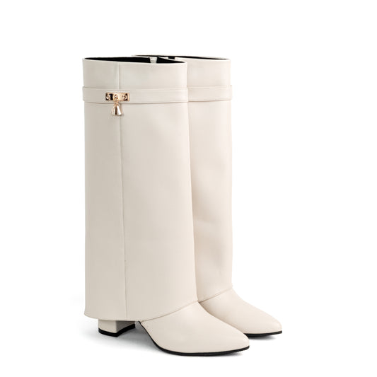 Bota Alta para Mujer – Shark Hueso