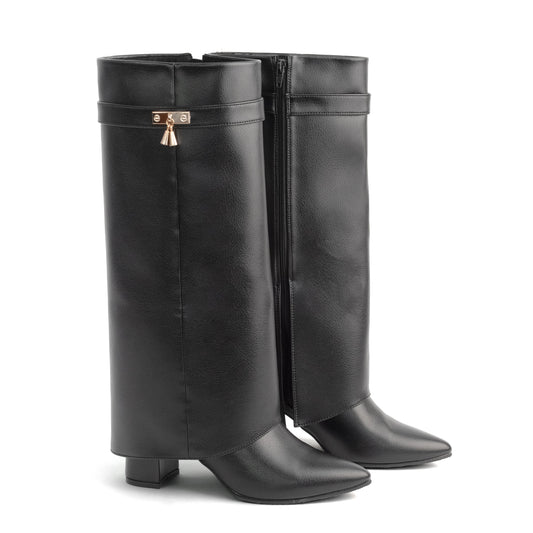 Bota Alta para Mujer – Shark Negro