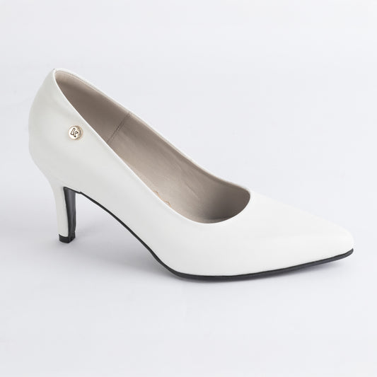 Stiletto Kalu 01 Blanco – Zapato de Cuero