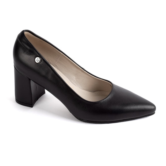 Stiletto Kalu 02 Negro– Zapato de Cuero