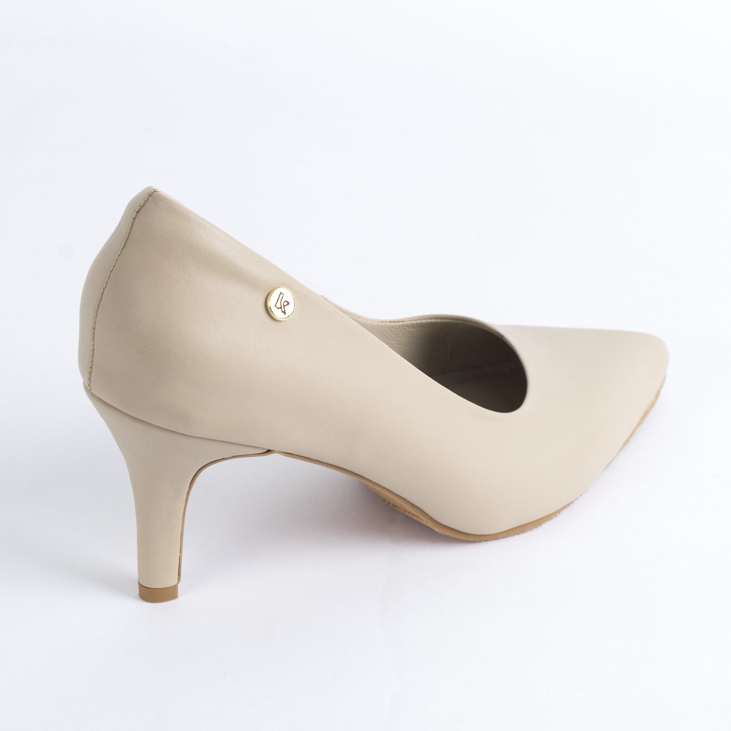 Stiletto Kalu 01 Beige – Zapato de Cuero