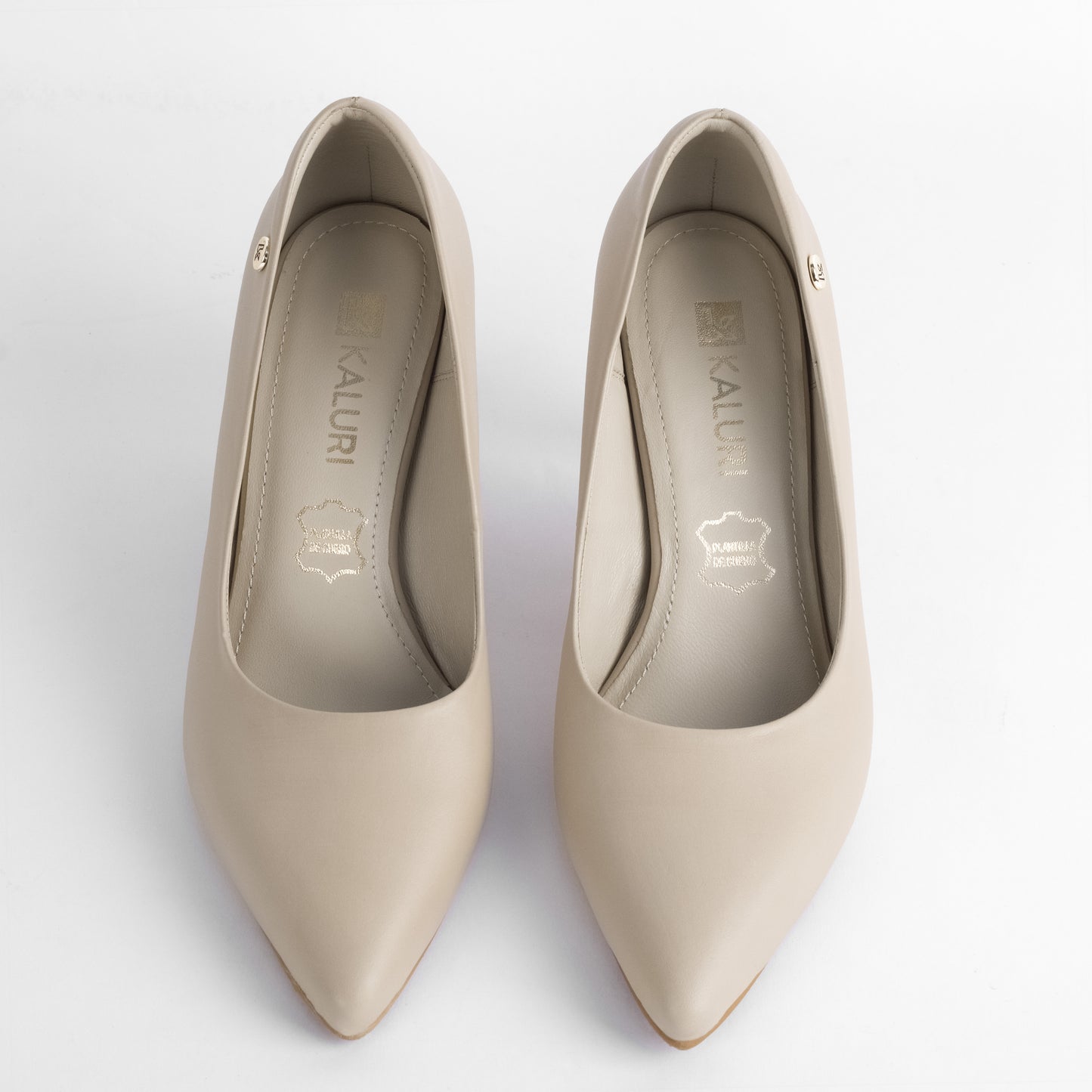 Stiletto Kalu 01 Beige – Zapato de Cuero