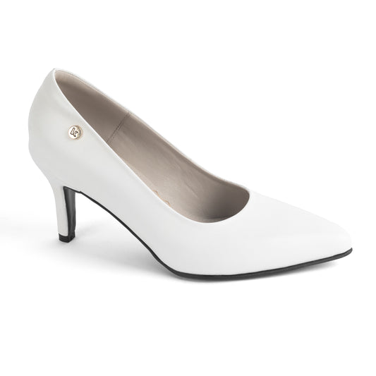 Stiletto Kalu 01 Blanco – Zapato de Cuero