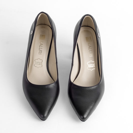 Stiletto Kalu 02 Negro– Zapato de Cuero