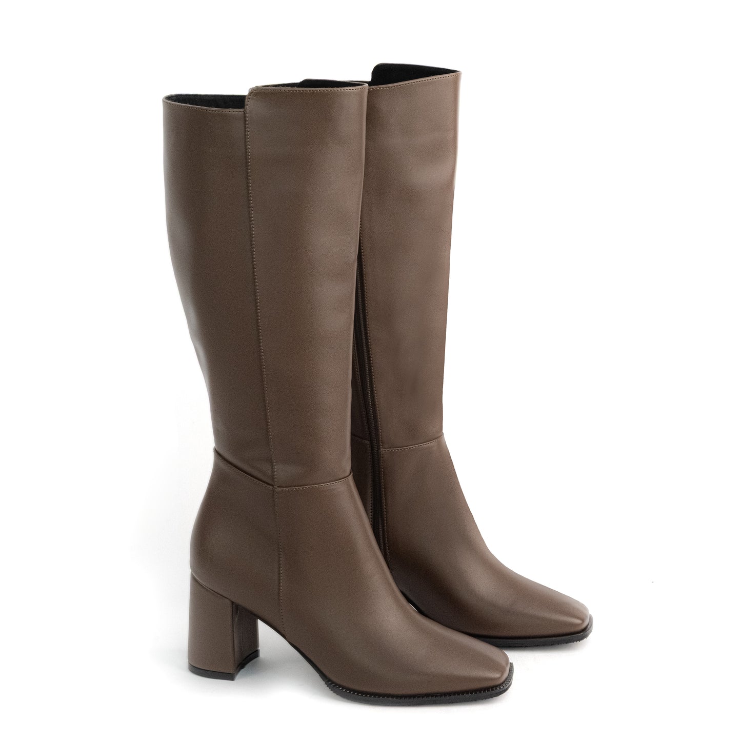 Bota Alta Punta Cuadrada para Mujer –  Tara 01 Chocolate