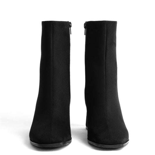 Botín Punta Cuadrada para Mujer –  Tara 03G Negro