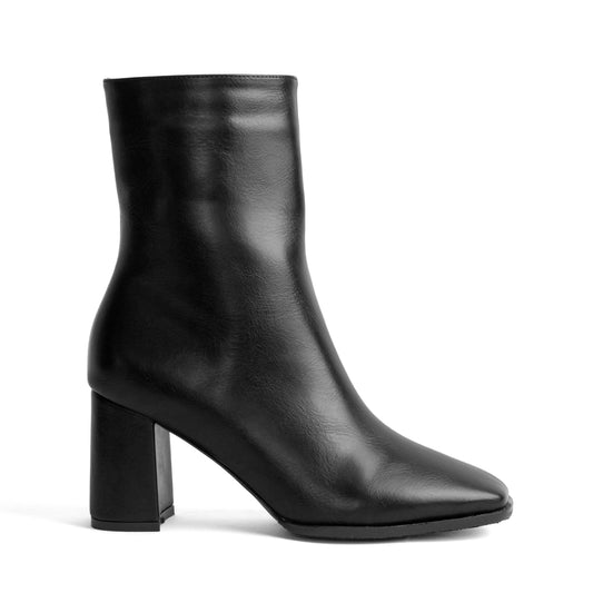 Botín Punta Cuadrada para Mujer –  Tara 03 Negro