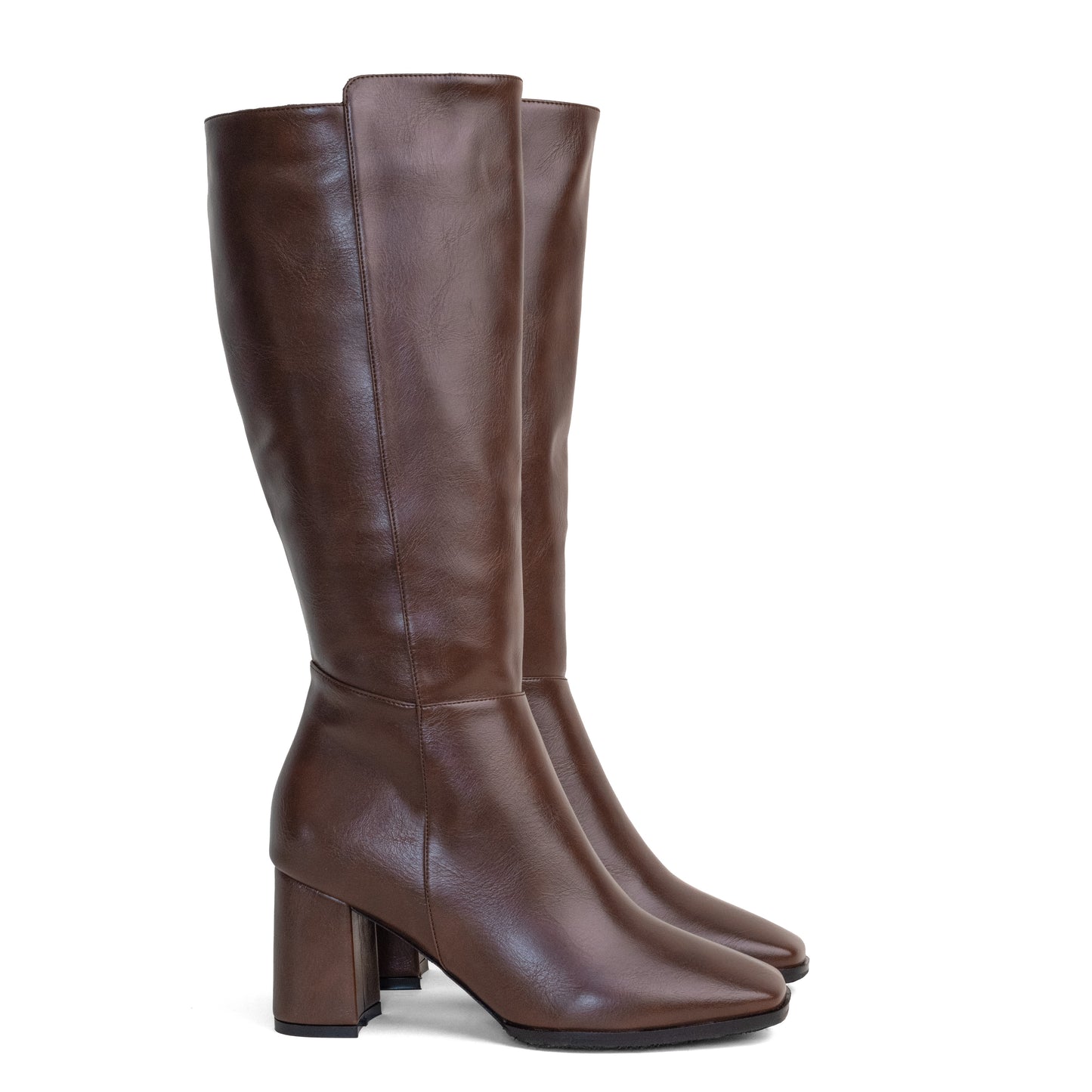 Women's Square Toe High Boot – Tara 01 Chocolate
