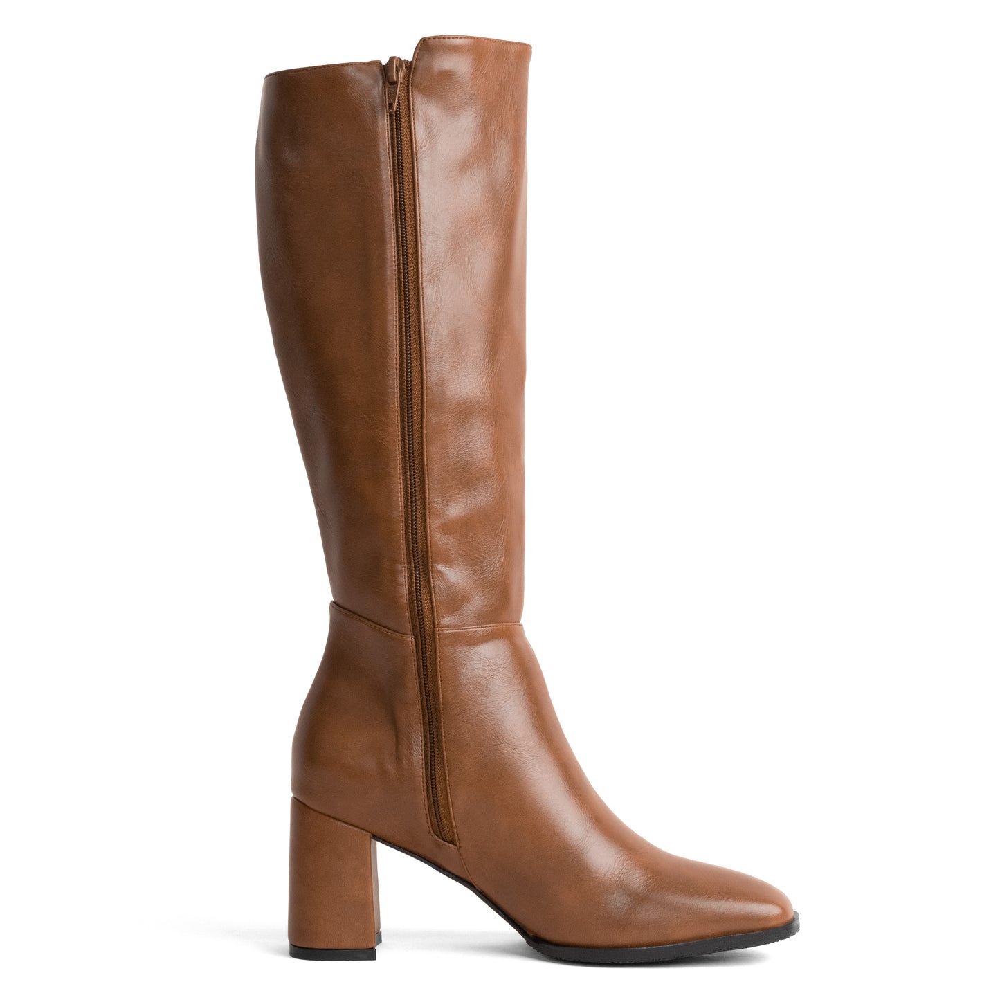Women's Square Toe High Boot – Tara 01 Caramel 