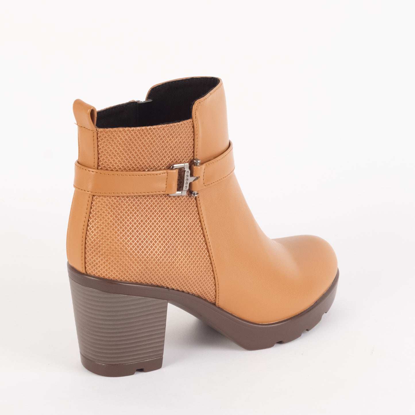 Botin de Tacón Grueso - Zayda 01 Camel