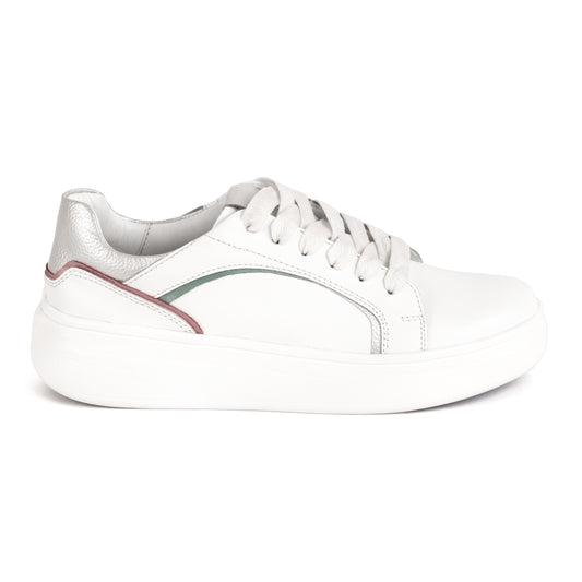 Zapatilla Blanca de Cuero para mujer - Nova